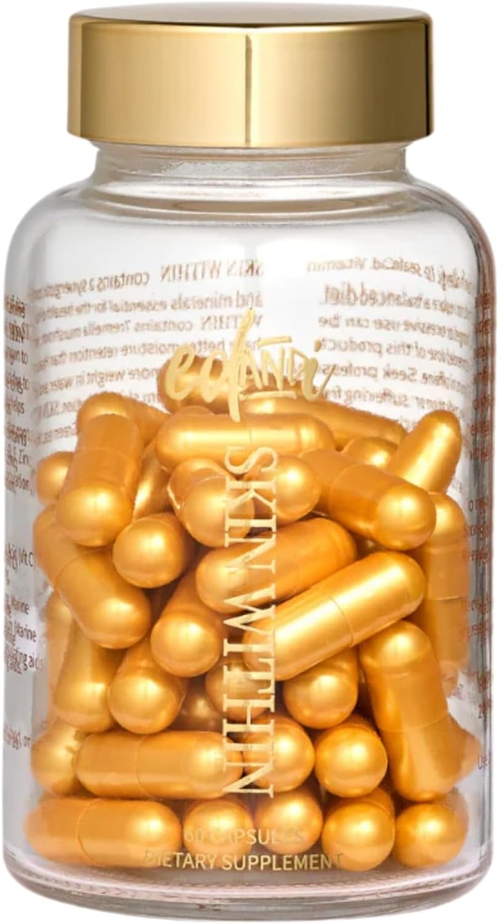 Δέρμα Εντός του δέρματος μαλλιών & νύχια Collagen Φυσικό συμπλήρωμα διατροφής με βιταμίνη C και Marine Collagen, 30 ημέρα προσφοράς, 60 κάψουλες