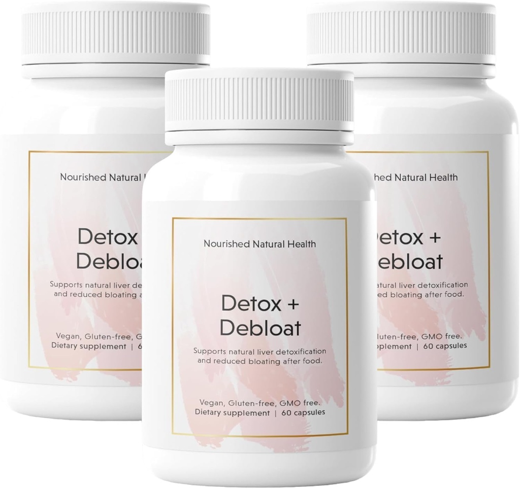 Nourished Natural Detox + Debloat - Γάλα Γαϊδουράγκαθο & Dandelion Root Vegan συμπλήρωμα για τις γυναίκες - Bloating Relief & Digestion Υποστήριξη - 180 κάψουλες
