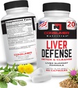 Συμπλήρωμα υποστήριξης ήπατος - Liver Defense Liver Cleanse Detox - Κατασκευασμένο από Solarplast, Artichoke Leaf, Σπόροι γαϊδουράγκαθου γάλακτος, & More - για Μεταβολισμό & Ανοσολογική Ανταπόκριση 60 Καψάκια