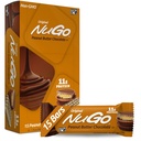 NuGo Protein Bar, Φυστικοβούτυρο, 11g πρωτεΐνη, Χωρίς γλουτένη, 15 μέτρα