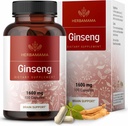 HERBAMAMA Korean Panax Ginseng Κάψουλες - 1600mg Red Ginseng Root - Vegan, Korean Red Panax, 100 Caps