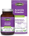 Flora - Acerola Powder, Daily Immune Booster με βιταμίνη C, Gluten Free & Vegan Vitamin C Antioxidant Powder, 1,7 oz. Γυάλινη φιάλη
