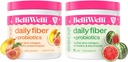 Belli Welli Daily Fiber Supplement Bundle with Collagen, Probiotics & Electrolytes – Ροδάκινο Mango & Καρπούζι Γεύσεις – Υποστηρίζει Digestion, Υπόλοιπο κόκκων, Debloating – 32 Υπηρεσίες Σύνολο