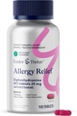 Foster & Thrive Diphenhydramine 25mg Αλλεργία Ανακούφιση για Εποχικές Αλλεργίες, Ichy Watery Eyes, Φτάρνισμα, Runny μύτη, ταχείας δράσης Αντιισταμινική Ιατρική για Παιδιά και Ενήλικες