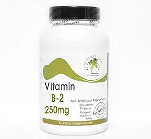 B-2 Βιταμίνη 250mg ~ 100 Κάψουλες - Χωρίς Πρόσθετα ~ Συμπληρώματα Naturetition