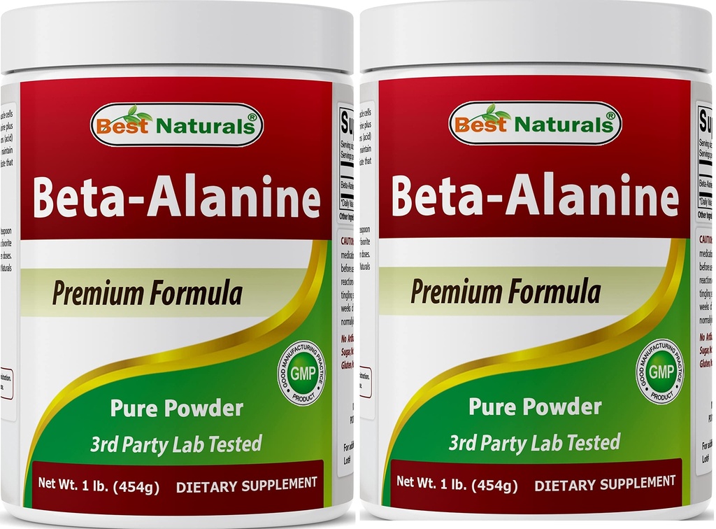 Best Naturals Beta Alanine Pure Powder 1 λίρα (1 LB (πακέτο του 2))