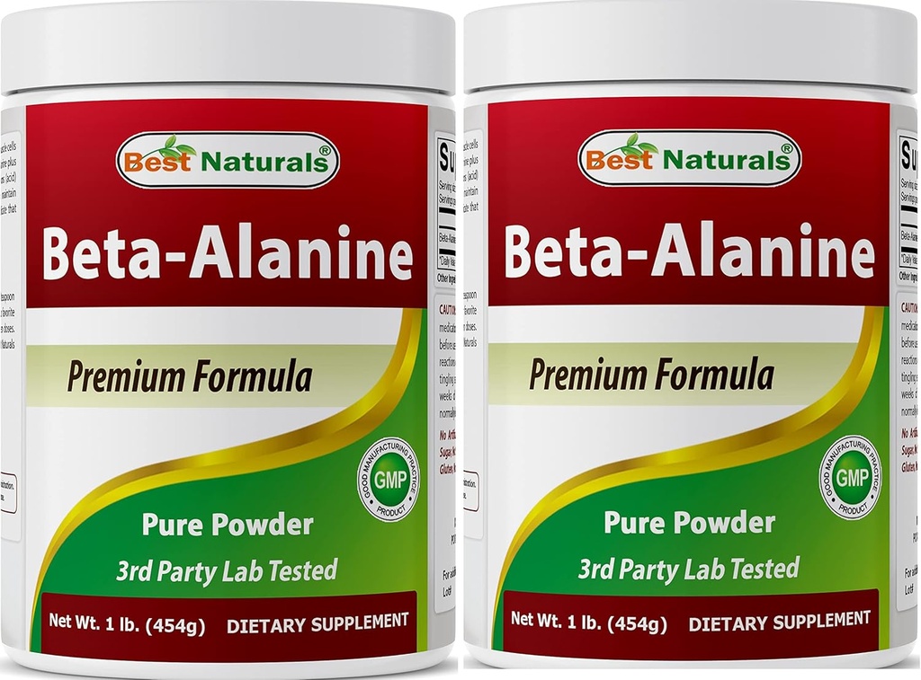 Best Naturals Beta Alanine Pure Powder 1 Pound (1 LB (Pack of 2))