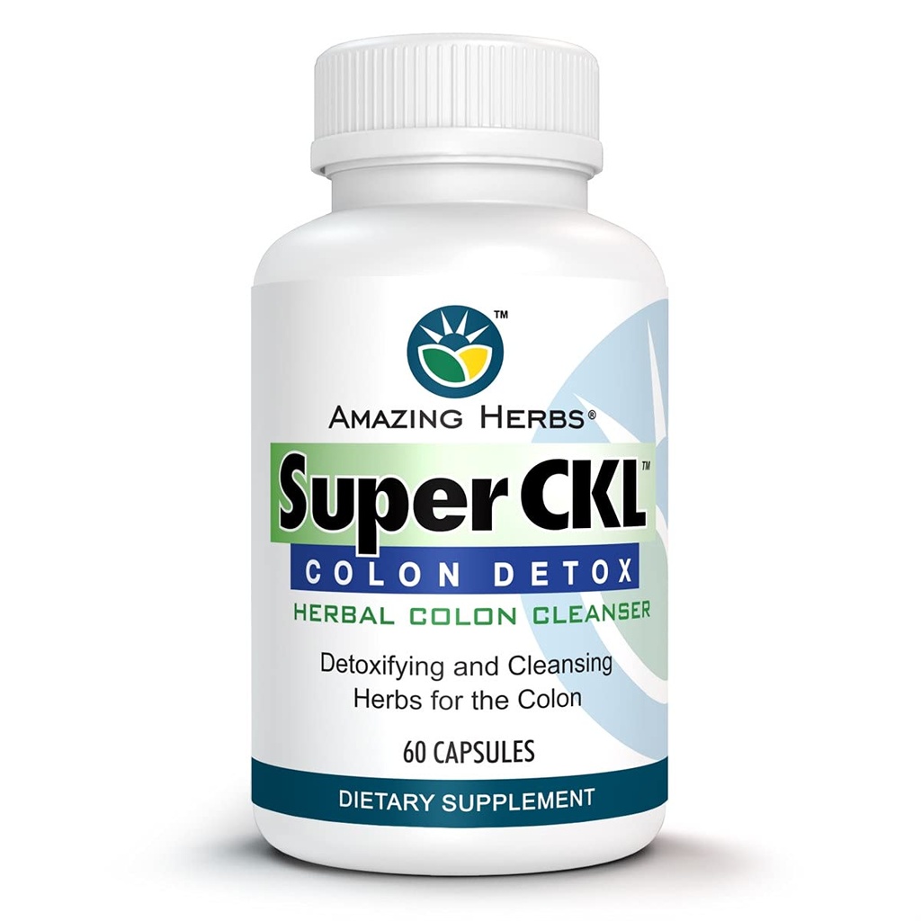 Amazing Herbs Super CKL Colon Detox - Όλα φυσικά, Herbal Colon Cleanser, Βελτιώνει Digetion & Aids στην απομάκρυνση των αποβλήτων - 60 Count