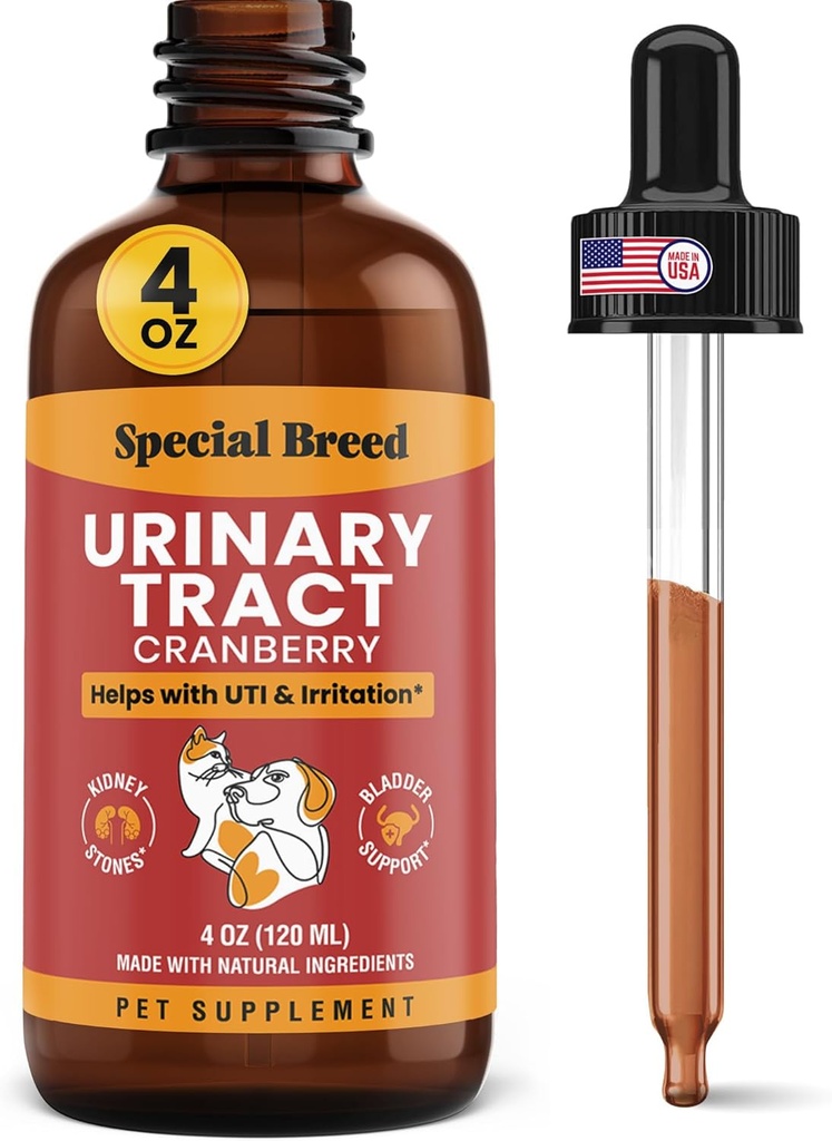 Special Breed Urinary Tract Infection Treatment for Cats and Dogs - Cranberry UTI Supplement, Kidney and Bladder Support, 4 oz