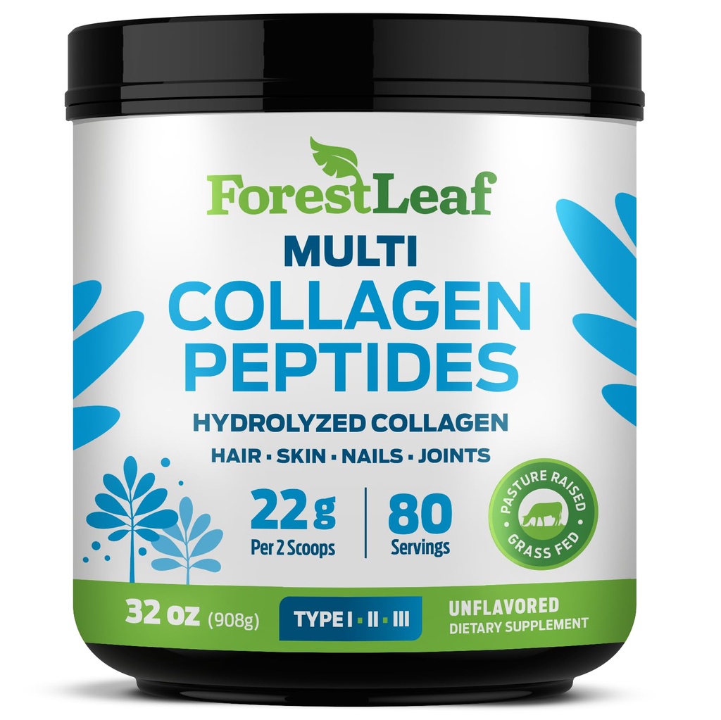 Κολαγόνο Peptides σκόνη Unflavored - Υδρολυμένη Collagen πρωτεΐνη σκόνη τύπου 1, 2 & 3 - Grass Fed Keto Collagen σκόνη για γυναίκες & άνδρες - Ζωτικά μαλλιά, δέρμα, νύχια, αρθρώσεις, ανάκτηση, 11g ανά υπηρεσία