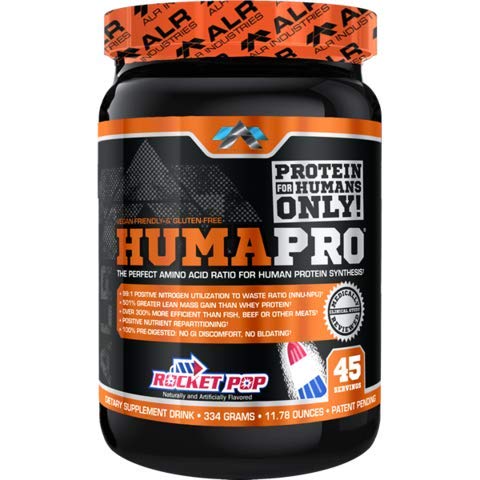 Humapro από ALR Industries Premium Protien Powder, Rocket Pop, 334 Grams, HumaPro Pro Protein Powder για 51% Μεγαλύτερη Μάζα Λίνου - Νοστιμότατο Fruit Flavored Supplement Drink Mix, Perfect Amino Acid Ratio, 30