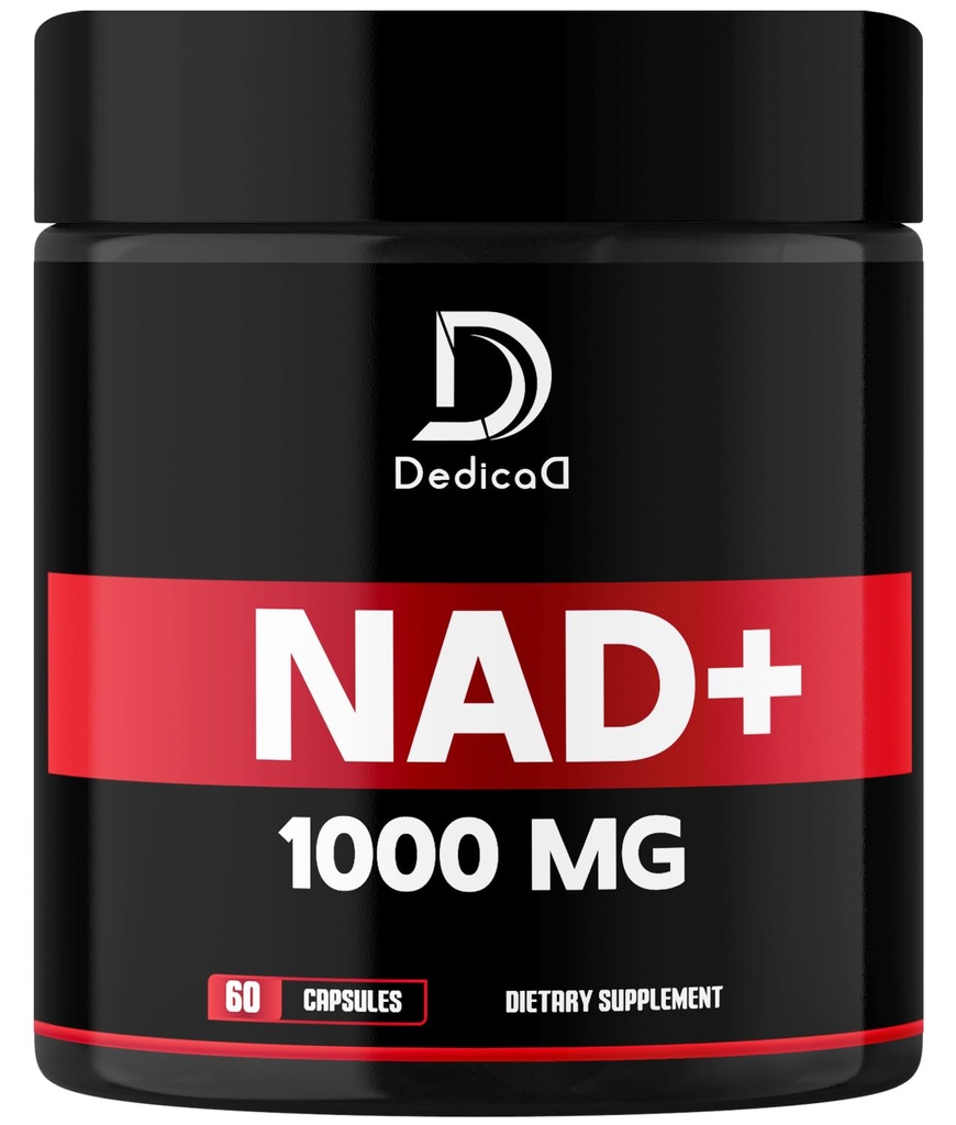 Συμπλήρωμα NAD 1000 mg - Καθαρό συμπλήρωμα NAD - Ενέργεια και επισκευή DNA, Άμυνας γήρανσης, λειτουργία εγκεφάλου - 60 κάψουλες