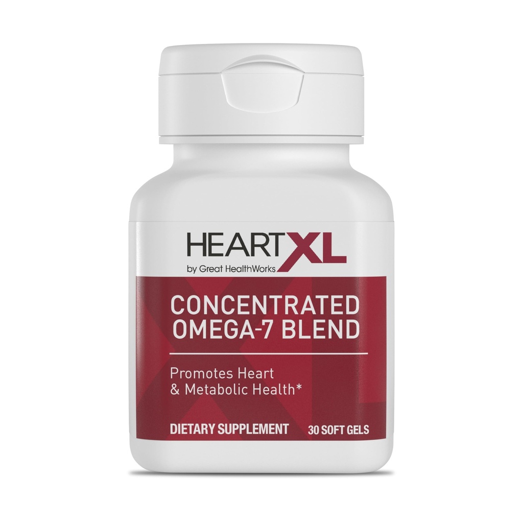 HeartXL Υψηλή Ικανότητα Omega-7 Blend Καρδιαγγειακή Υγεία Υποστήριξη - Προωθεί υγιή Μεταβολισμός - Χωρίς γλουτένη συμπλήρωμα υγείας καρδιάς - 30 μαλακά γέλη