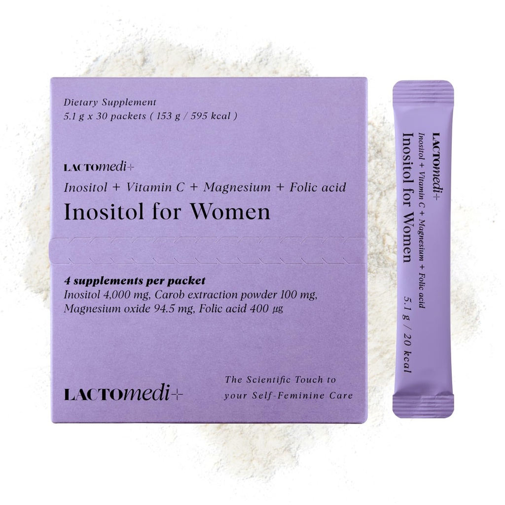 LACTOMEDI Inositol Supplement for Women | Myo-Inositol 4000mg + D-Chiro-Inositol 100mg | 40:1 Ratio | Daily Women’s Wellness Support | 30 Day Supply