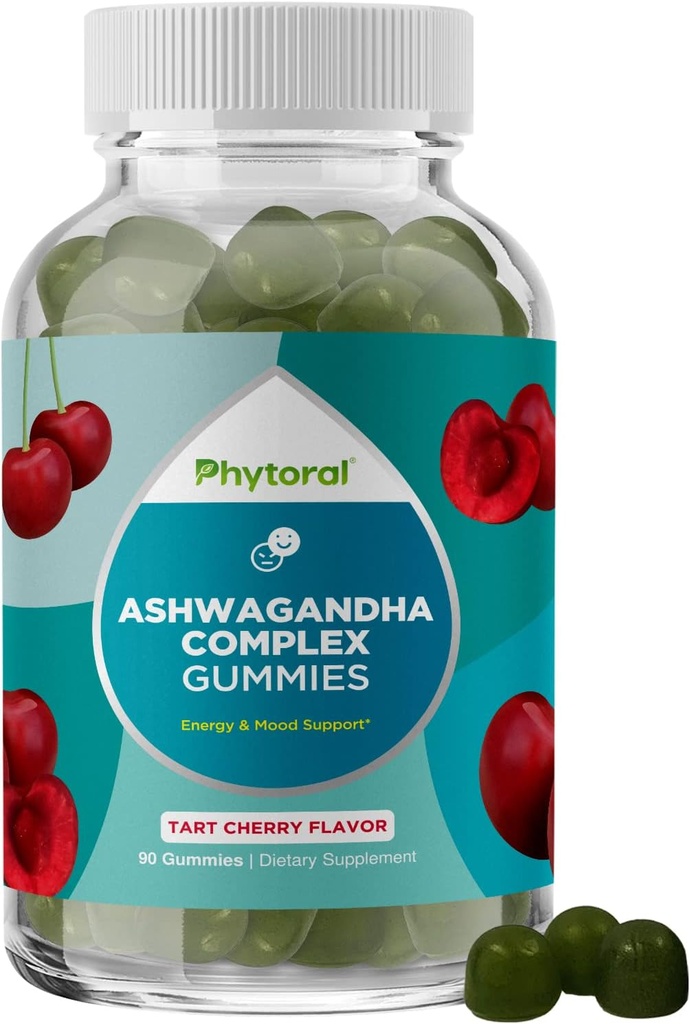 Χαλαρωτικό Ashwagandha Gummies για άνδρες και γυναίκες - 750mg Ισοδύναμο από 30:1 εκχύλισμα ρίζας με ψευδάργυρο και βιταμίνη D - Νόστιμο Adaptogen Stress Gummies για ενήλικες για την ενέργεια & Mood Υποστήριξη (90 Υπηρεσίες)
