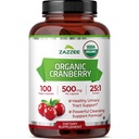 Zazzee USDA Organic Cranberry 25:1 Extract, 500 mg ανά καψάκιο, 100 κάψουλες Vegan, Πάνω από 3 μήνες προσφοράς, Standardized, συμπυκνωμένο 25X εκχύλισμα, 100% χορτοφάγοι, πιστοποιημένοι οργανικοί, μη ΓΤΟ Όλα-φυσικά