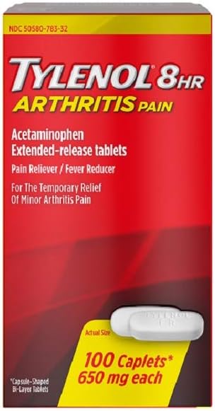 Tylenol 8 ώρα Αρθρίτιδα Πόνος Caplets, 100 κόμης