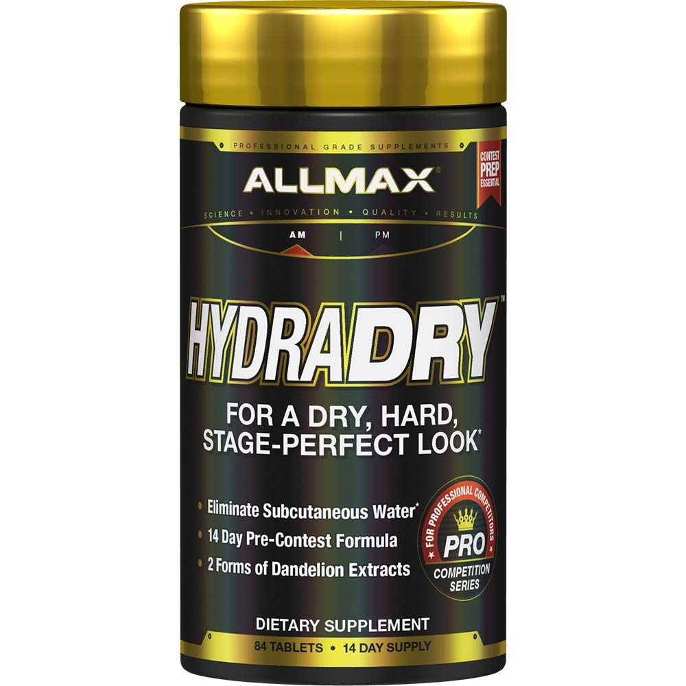 ALLMAX Διατροφή HydraDry, 14- Ημερών προ- Contest Σύστημα απώλειας νερού, 84 δισκία