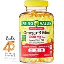Spring Valley Omega-3 Mini from Fish Oil 1000 mg, 120 Count, Dietary Supplement, Omega 3 Mini Softgels Bundle with Luall's 45 Diabetes Decoded