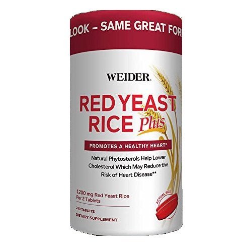 Weider Red Yeast Rice Plus με Φυτοστερόλες 1200 mg ανά 2 δισκία - 240 δισκία