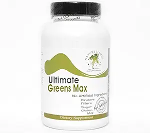 Ultimate Greens Max - Kelp Bladderwrack Dulse Clubmoss Irish Moss Gentian ~ 90 Capsules - No Additives ~ Naturetition Supplements