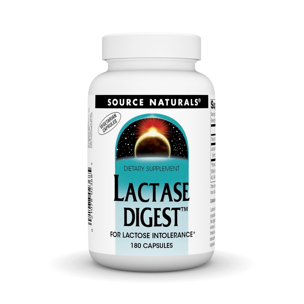 Source Naturals Lactase Digest, για δυσανεξία στη λακτόζη* - 180 κάψουλες