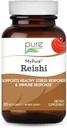 PURE ESSENCE LABS MyPure Reishi συμπλήρωμα οργανικών μανιταριών - 100% πραγματικό εκχύλισμα μανιταριών για την υποστήριξη του ανοσοποιητικού, ανακούφιση στρες, ενέργεια κατασκευής (30 κάψουλες)