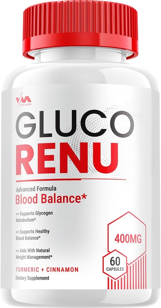 (1 Pack) Gluco Renu Supplement, GlucoRenu Capsule - Advanced Formula Gluco Renu, GlucoRenu Maximum Strength Reviews, 60 Capsules