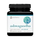 Youtheory Ashwagandha - 1.000 mg - Ενέργεια, ύπνος, άγχος και κορτιζόλη συμπλήρωμα υποστήριξης - Προσαρμοσμένη βοτανική ανάμειξη με οργανική KSM-66 Ashwagandha & Ginger - 60 κάψουλες χορτοφάγων (30-ημέρα προμήθεια)