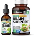 BIO KRAUTER Ginkgo Biloba Βάμμα 2 Fl. Oz. & Υποστήριξη εγκεφάλου 100 κάψουλες