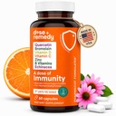 A Dose of Immunity - 7 in 1 Quercetin 500mg Supplement with Bromelain, Zinc, Vitamin C, Vitamin D & Vitamin B Complex Echinacea Immune Support Booster Supplements - 60 Count