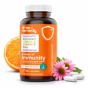 A Dose of Immunity - 7 in 1 Quercetin 500mg Supplement with Bromelain, Zinc, Vitamin C, Vitamin D & Vitamin B Complex Echinacea Immune Support Booster Supplements - 60 Count