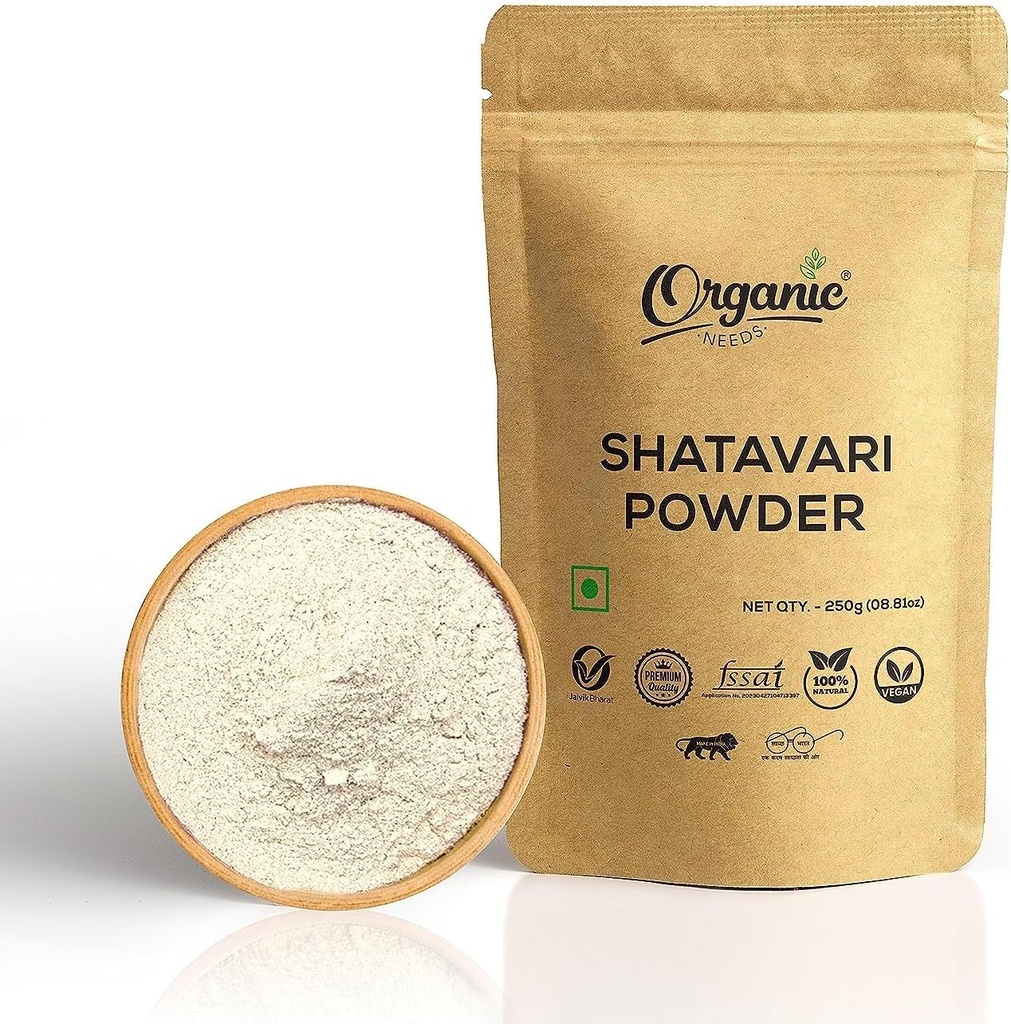 KRISTINA Needs Shatavari Powder for Women - Προωθεί την παραγωγή γάλακτος στήθους και ορμονικής ισορροπίας - 100% Pure Shatavari Root Powder. (250 γραμμάρια)