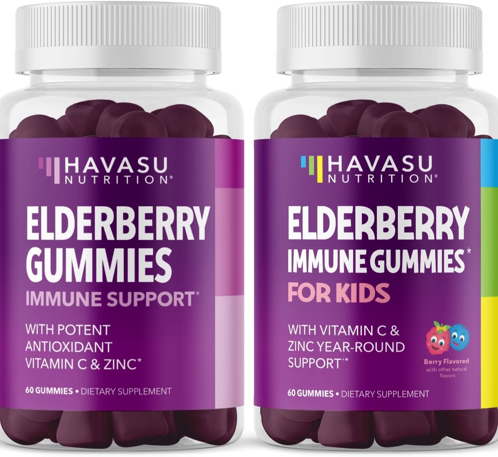 Family Elderberry Gummies με ψευδάργυρο και βιταμίνη C βοτανικά συμπληρώματα Συστατικό για ισχυρή αντιοξειδωτική υποστήριξη ανοσοάμυνα (ενήλικες και παιδιά)