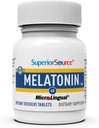Superior Source Melatonin 5 mg - Συμπλήρωμα Υποστήριξης Υγιούς Ύπνου για Ενήλικες - Μελατονίνη Φόρμουλα με Χαμομήλι Βοηθήματα Χαλάρωση & Ξεκούραστος Ύπνος - 60 Υπογλώσσια Δισκία Διάλυσης