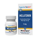Superior Source Melatonin 5 mg - Συμπλήρωμα Υποστήριξης Υγιούς Ύπνου για Ενήλικες - Μελατονίνη Φόρμουλα με Χαμομήλι Βοηθήματα Χαλάρωση & Ξεκούραστος Ύπνος - 60 Υπογλώσσια Δισκία Διάλυσης