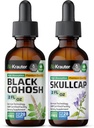BIO KRAUTER Μαύρο Cohosh Βάμμα 2 Fl. Oz. & Skullcap Βάμμα 2 Fl. Oz.