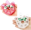 Διοργανωτής χαπιών, 2 Pack Pill Box, μικρή υπόθεση χαπιών, Διοργανωτής χαπιών φαρμάκων 1 φορά την ημέρα, Weekly Pill Organizer, Pill Container, Hill Holder, Daily Pill Organizer Travel Pill Organizer 7 ημέρα (Red&White)