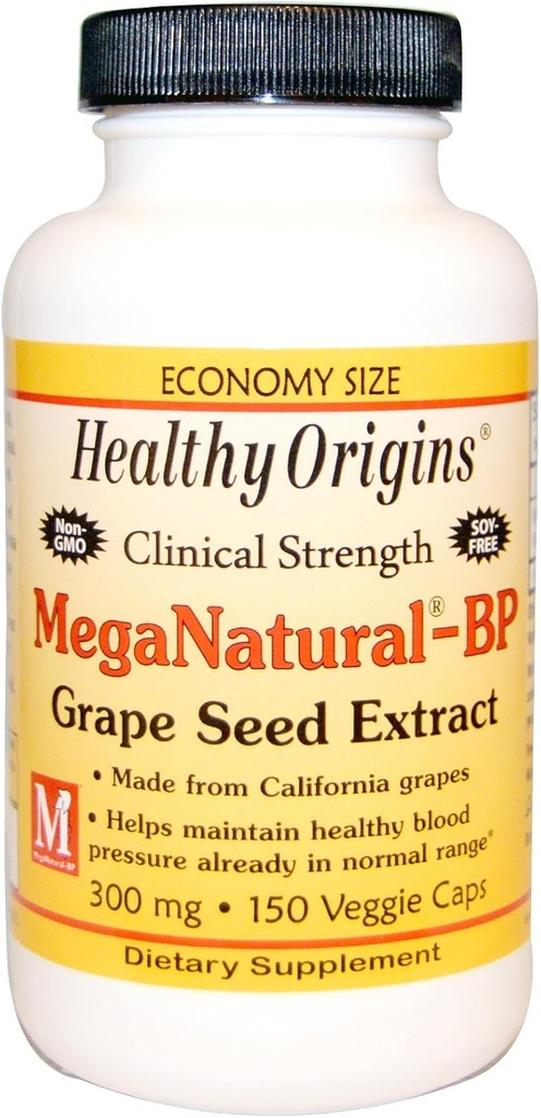 Healthy Origins Mega Natural-BP Grape Seed Extract - 300 mg - 150 Capsules