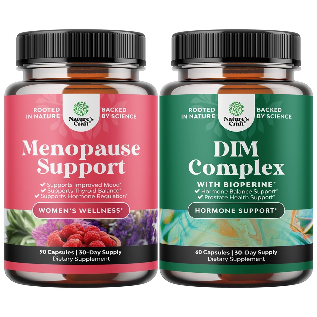 Συμπληρώματα ολικής εμμηνόπαυσης - Hot Flashes Relief - Dong Quai Vitex Chaste Berry και Black Cohosh και Pure DIM με Bioperine - Diindolylmethane Testosterone Complex με Broccoli Florets
