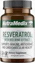 NutraMedix Resveratrol Κάψουλες - Βιοδιαθέσιμα αντιοξειδωτικά συμπλήρωμα από εκχύλισμα ερυθρού κρασιού + δέρματα σταφυλόκοκκου - 200mg Ιαπωνικό Knotweed για ανοσοποιητική και καρδιοαγγειακή υποστήριξη (60 κάψουλες)