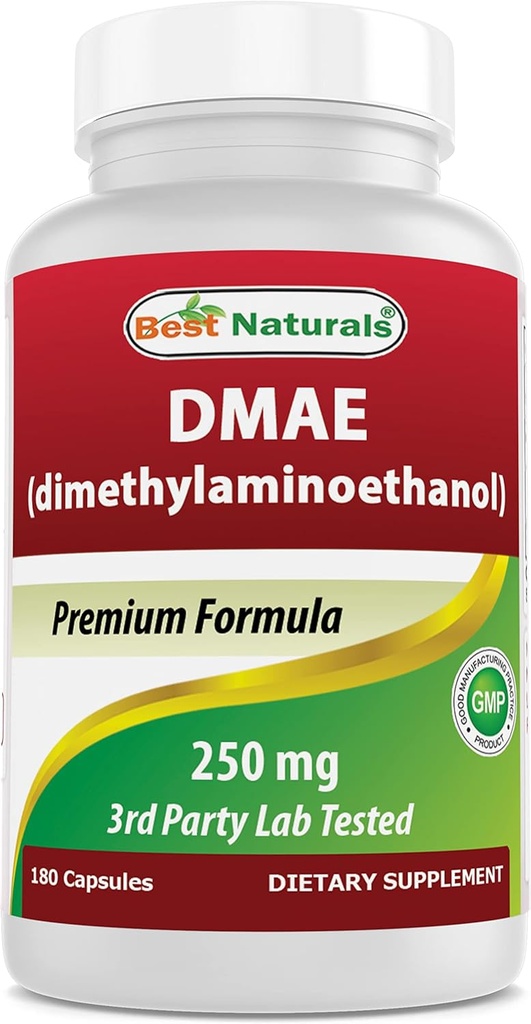 Best Naturals συμπλήρωμα DMAE 250 mg 180 κάψουλες - διμεθυλαμινοαιθανόλη διτρυγική