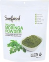 Sunfood Moringa Powder, Organic. Use for hair loss, weight loss. Pure Single Ingredient Product. 8 oz Bag
