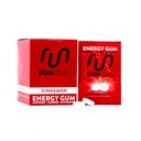 RUN GUM Cinnamon Energy Gum 50mg καφεΐνη Ταυρίνη & B-βιταμίνες ανά κομμάτι, 24 κομμάτια (πακέτο των 12), 2 κομμάτια = 1 καφές ή ενεργειακό ποτό, ζάχαρη δωρεάν, χωρίς θερμίδες