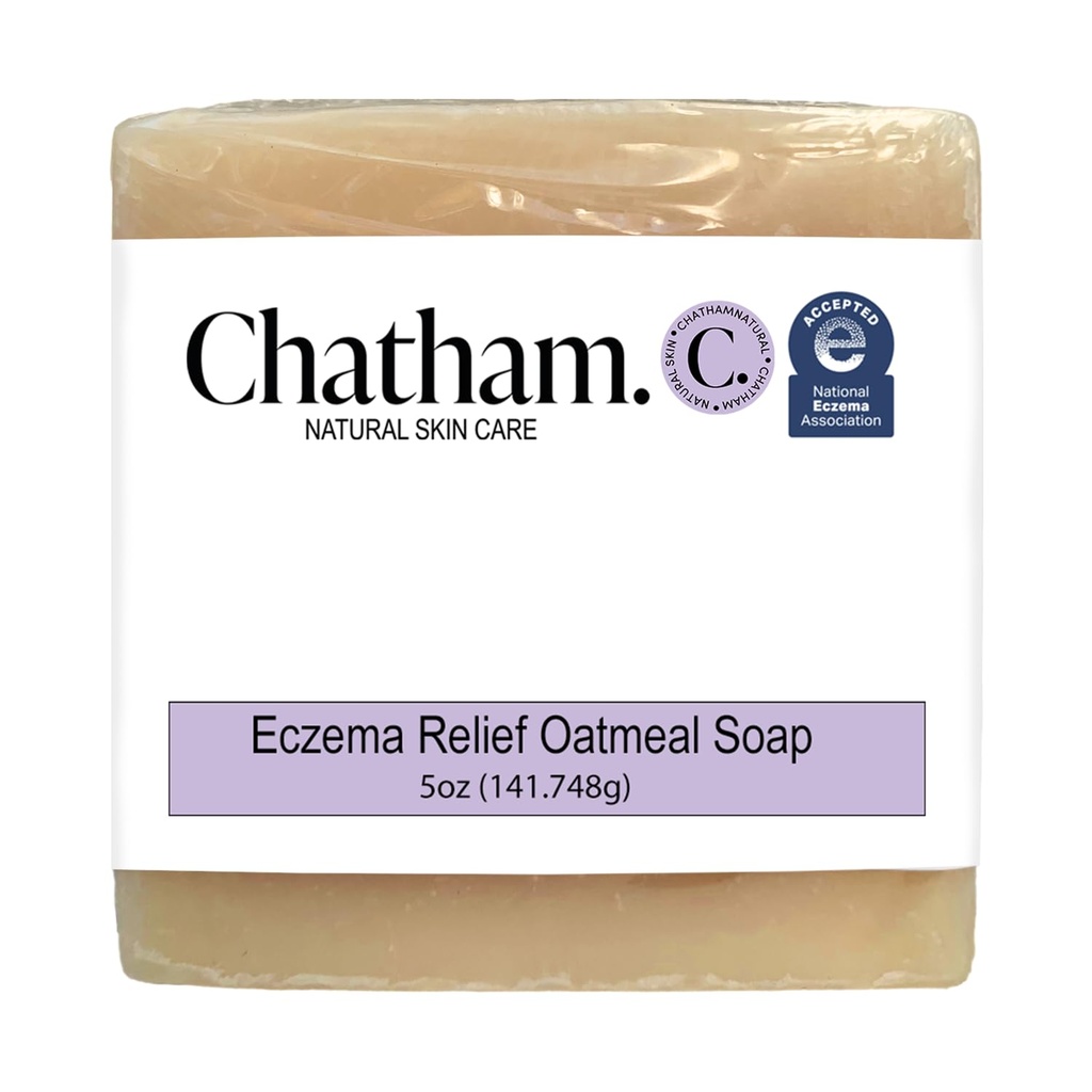 Chatham Natural Skin Care Eczema Relief Σαπούνι βρώμης, Καταπραϋντικό λουτρό βρώμης, θεραπεία για έκζεμα rosacea, ψωρίαση