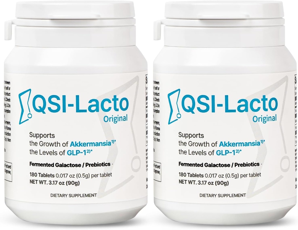 QSI-Lacto Original 2 συσκευασίες, 180 υπηρεσίες, Φυσικά υποστηρίζει GLP-1 ανύψωση επίπεδο, Γαλακτόζη συμπεριλαμβάνεται, υγεία των ούλων, προβιοτικά, μασώμενα