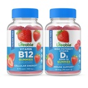 Lifeable Sugar Free Vitamin B12 + Vitamin D 5000 IU, Gummies Bundle - Great Tasting, Vitamin Supplement, Gluten Free, GMO Free, Chewable Gummy