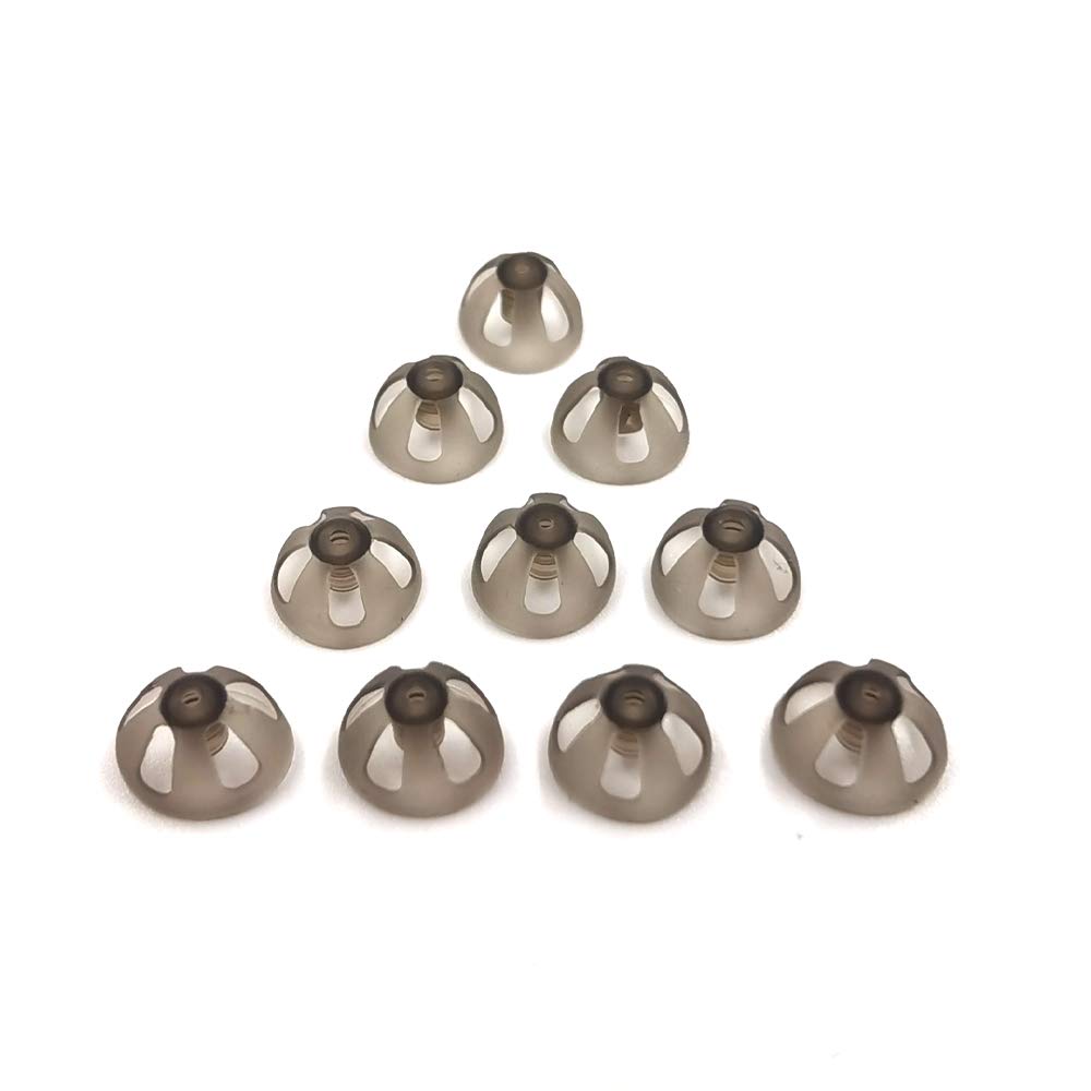 Βοηθητικό ακοής Domes Smoky Gray Tips Τεμάχια αυτιού Άνετα για Open Fit BTE Ενισχυτής ήχου PSAP Kit Αόρατο 10mm (L * 10)