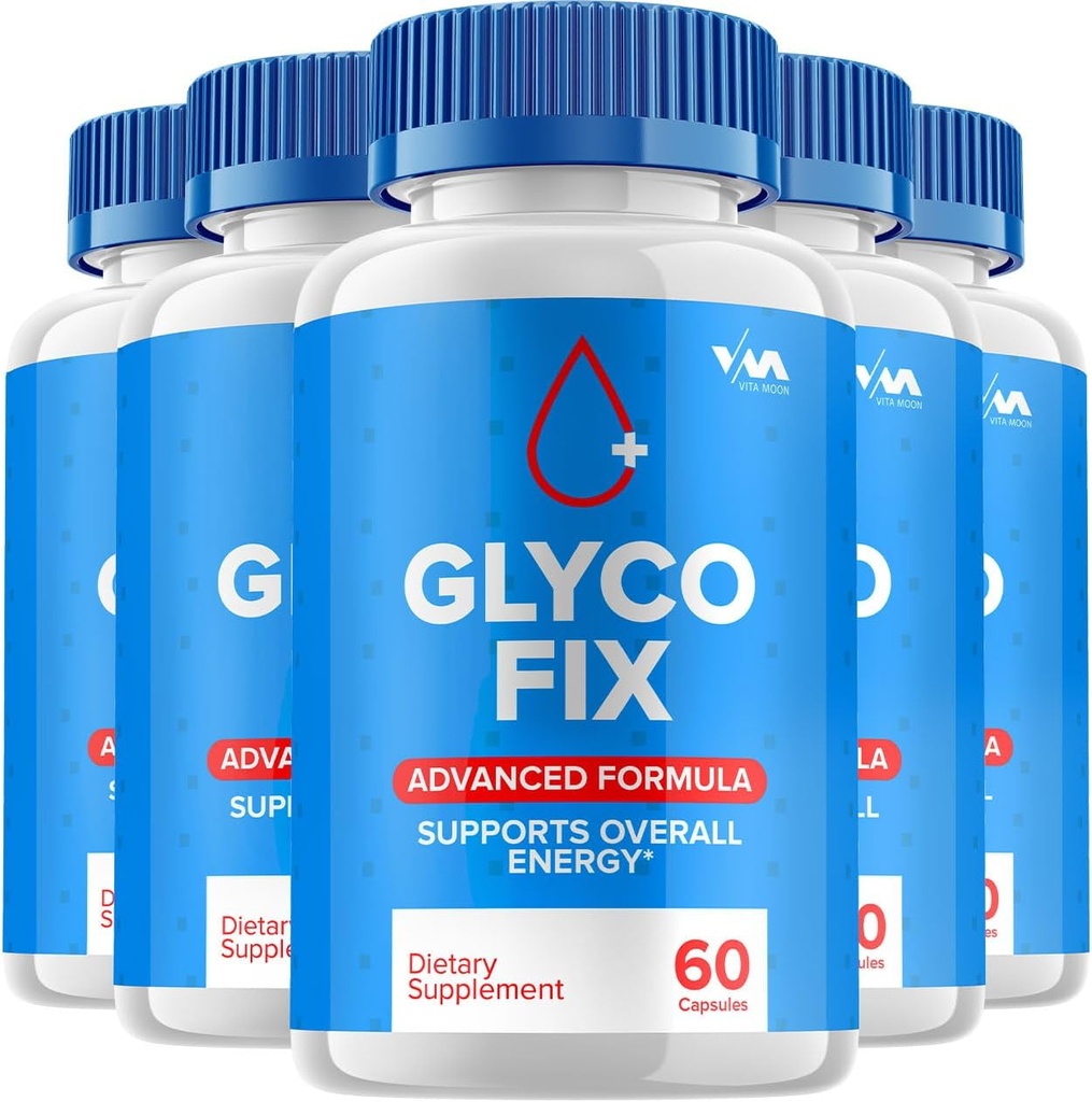 (5 Pack) Glyco Fix Healthy Vitamin Support Supplement, Gluco Fix κάψουλα - Προηγμένη φόρμουλα Gluco Fix, Glyco Fix Μέγιστη δύναμη Κριτικές, 300 κάψουλες