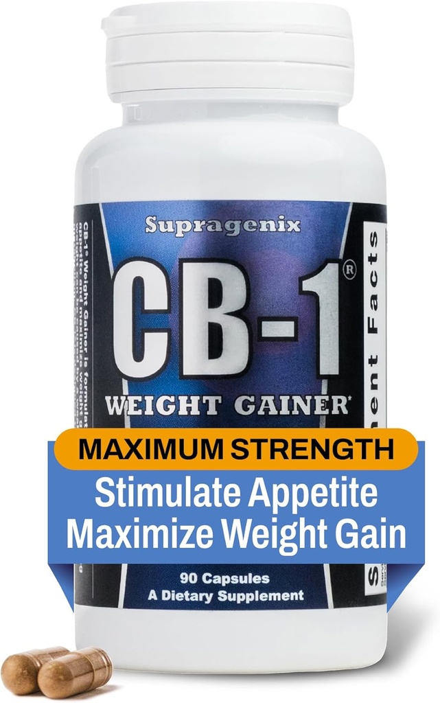 CB-1 Weight Gainer Pills (90 Count) | Weight Gain Support for Women & Men | Clinically Tested Appetite Booster | Powerful Mass Gainer